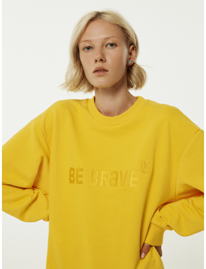 Картинка Світшот "Be brave" жовтий