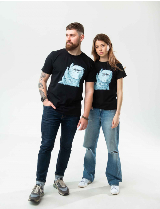 Картинка Футболка "Кіт Едді" чорна