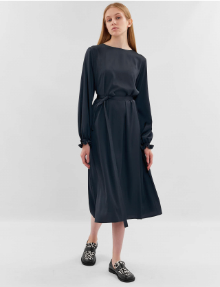 Картинка Сукня міді темно-сіра