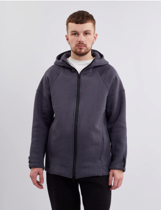 Картинка Худі з блискавкою темно-сіре