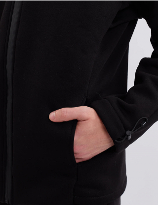 Чорний худі з блискавкою чорне Картинка Чорний худі з блискавкою чорне