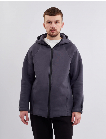 Картинка Худі з блискавкою темно-сіре