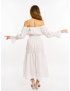Картинка Сукня міді біла льняна