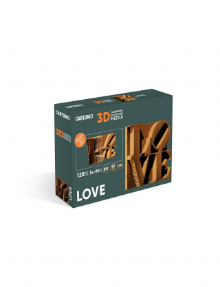 Картинка Скульптурний 3D-пазл LOVE з картону