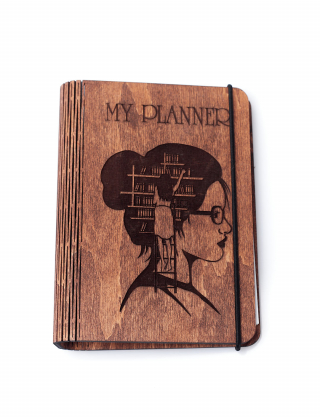 Картинка Блокнот "My planner" з дерев'яною обгорткою