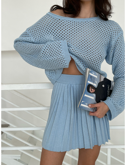 Картинка Спідниця міні блакитна