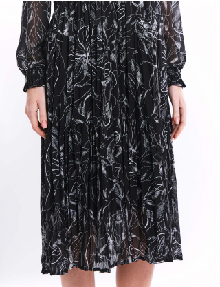 Картинка Сукня чорна з принтом