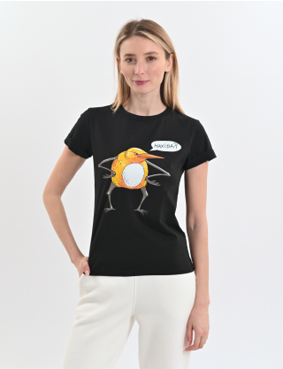 Картинка Футболка "Пташка "Нахіба" чорна