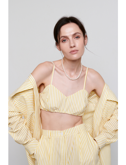 Картинка Жовто-білий топ