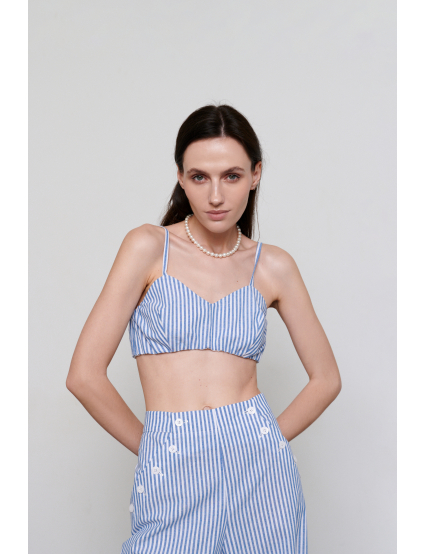 Картинка Синьо-білий топ