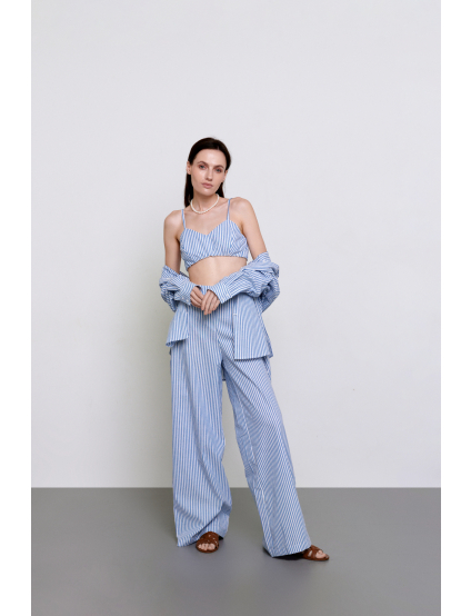 Картинка Синьо-білий топ