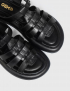 Картинка Чорні шкіряні сандалі