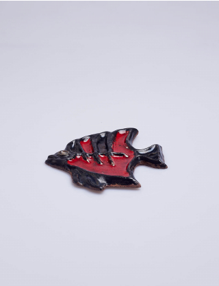 Картинка Підставка фігурна червоно-чорна керамічна 