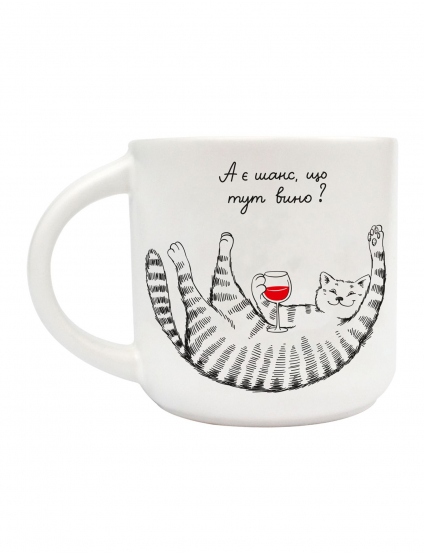 Картинка Чашка "Кіт з вином"