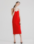 Картинка Сукня міді червона з відкритою спиною