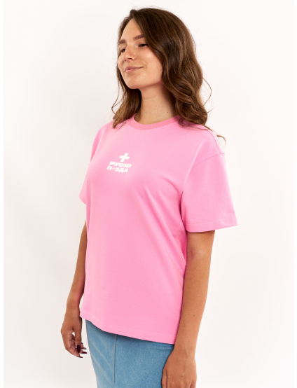 Картинка Рожева оверсайз футболка 