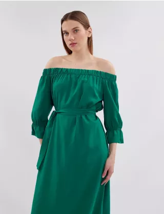Картинка Сукня максі темно-зелена