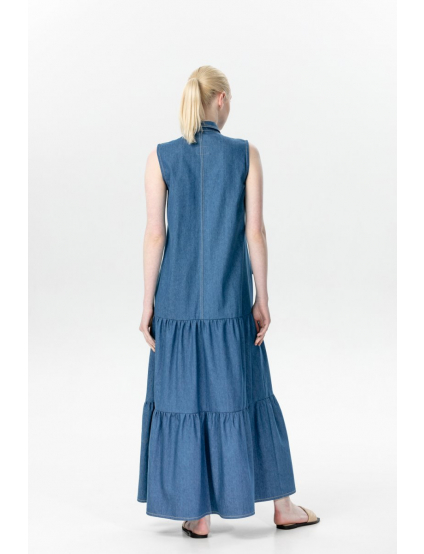 Картинка Світло-синій джинсовий сарафан