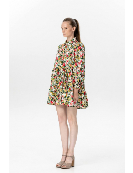 Картинка Коротка сукня з дрібним квітковим принтом