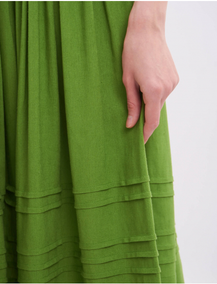 Картинка Спідниця міді зелена 