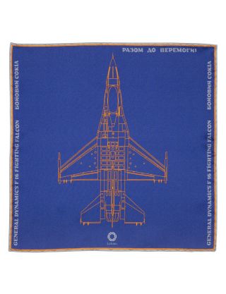 Картинка Шовкова хустина паше "F-16", 30 х 30 см
