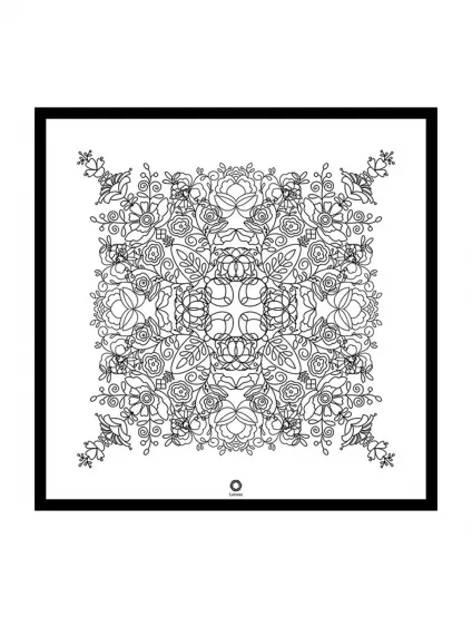 Картинка Хустина "Орнамент" black, 65 х 65 см