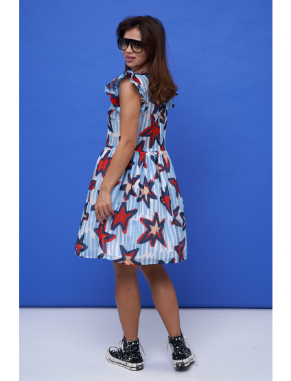 Картинка Синя принтована сукня