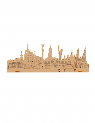 Картинка 3D-пазл Київ бежевий