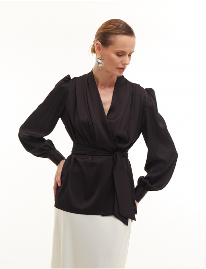 Картинка Блуза ELEGANT чорна 