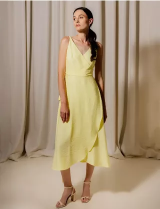 Картинка Сукня міді жовта