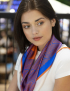 Картинка Хустина "Lines Navy-Orange"