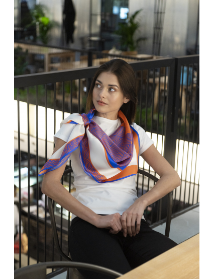 Картинка Хустина "Lines Navy-Orange"