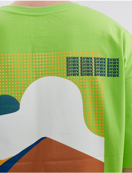 Картинка Футболка світло-зелена з принтом