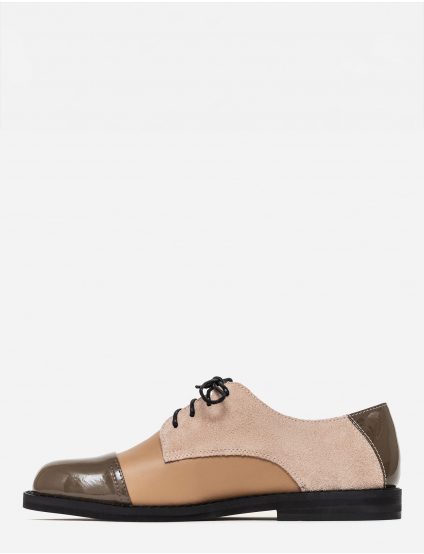 Картинка Туфлі оксфорди з комбінованим дизайном