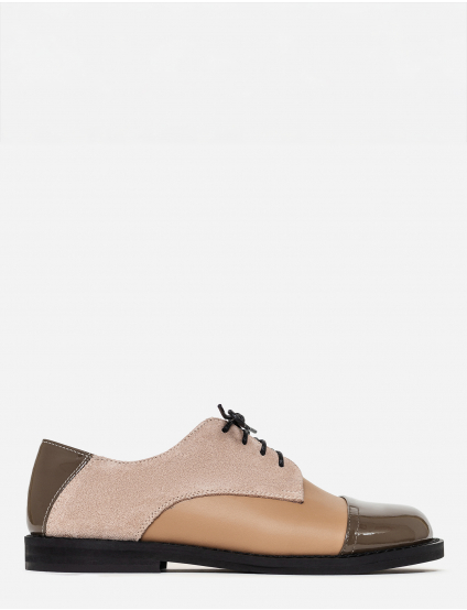 Картинка Туфлі оксфорди з комбінованим дизайном