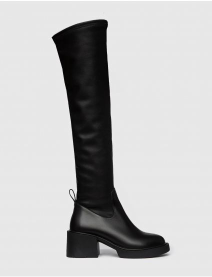 Картинка Соботи чорні шкіряні