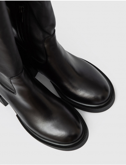 Картинка Соботи чорні шкіряні