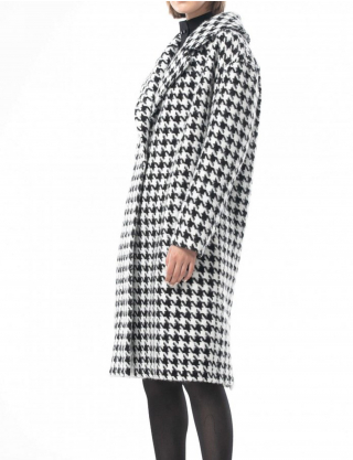 Картинка Пальто вільного крою в сіро-булу гусячу лапку