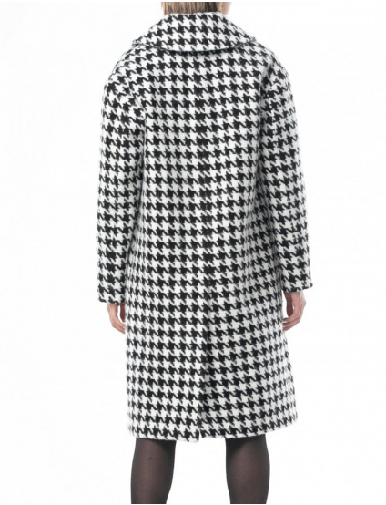 Картинка Пальто вільного крою в сіро-булу гусячу лапку