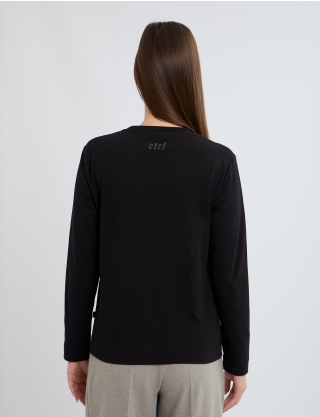 Картинка Лонгслів чорний