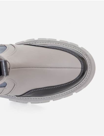 Картинка Черевики сірі шкіряні