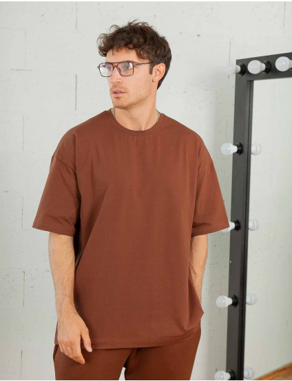 Картинка Футболка темно-коричнева oversize