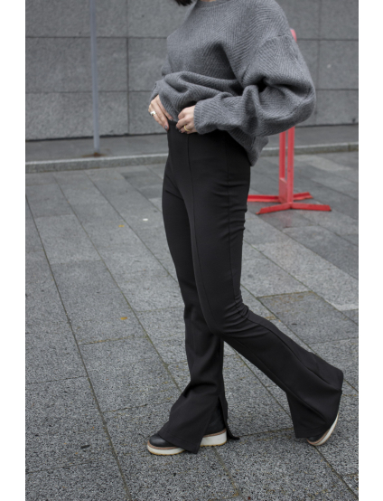 Картинка Чорні утеплені брюки 