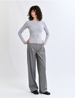 Картинка Лонгслів підвійний світло-сірий