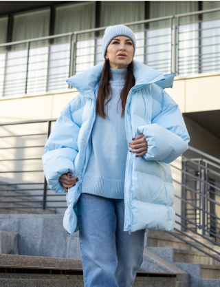Пуховик блакитний Картинка Пуховик блакитний