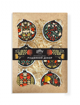 Картинка Набір різдвяних іграшок