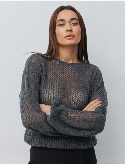 Картинка Кофта павутинка темно-сіра