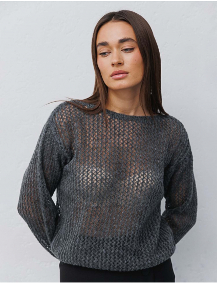 Картинка Кофта павутинка темно-сіра