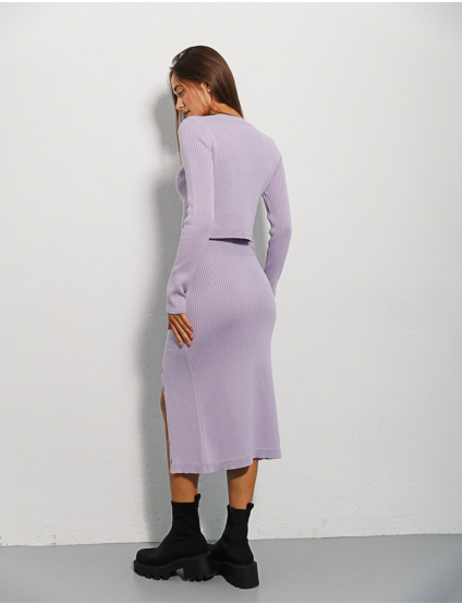 Картинка Костюм бузковий в'язаний