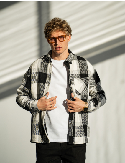 Картинка Сорочка чорна картата